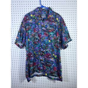 High Seas Trading Company ocean floor wonders button down shirt size XL